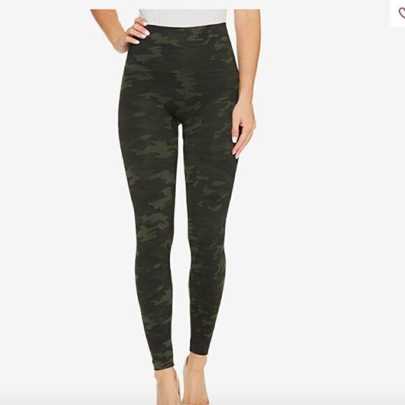 Spanx Look At Me Now Seamless Leggings - Green Camo - Picture 4 of 4